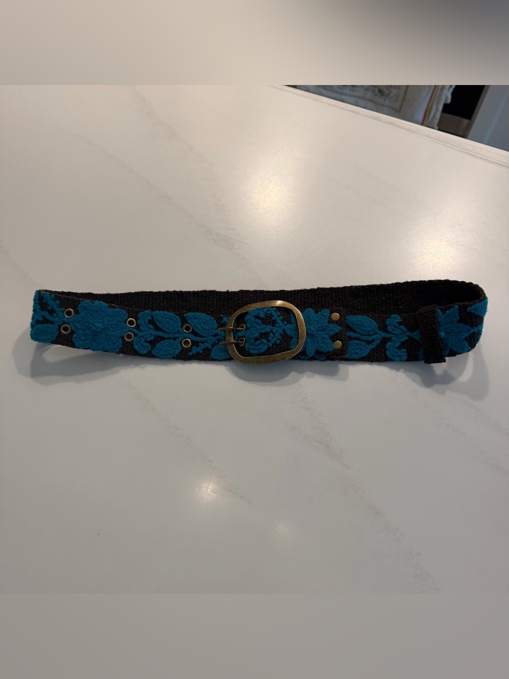 Pistil 100% Wool Belt Embroidered - Medium
